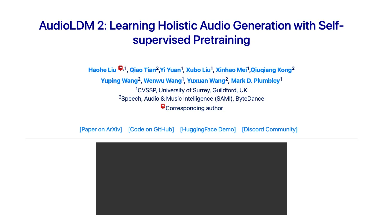 AudioLDM 2: Learning Holistic Audio Generation with Self-supervised Pretraining