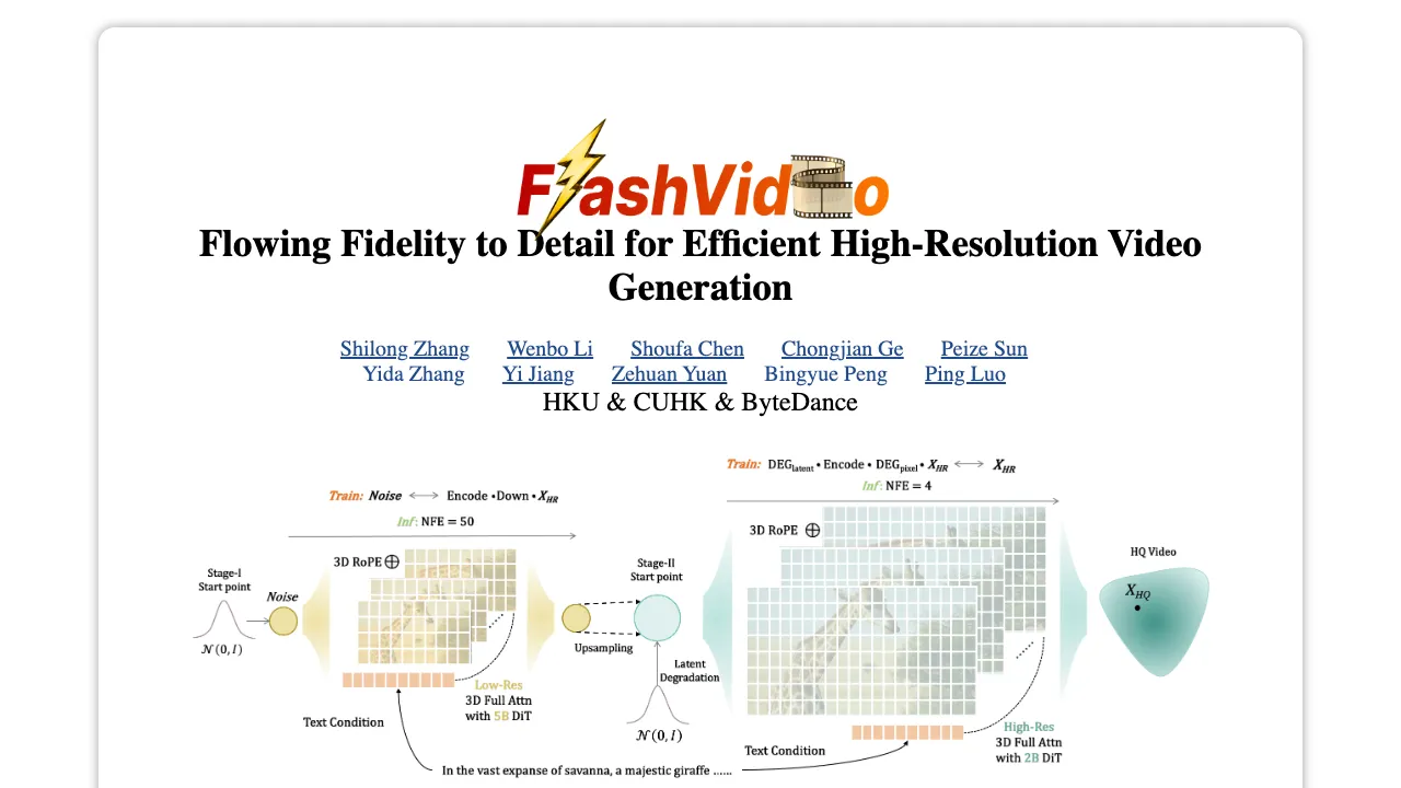 High-Resolution Video in a Flash: Meet FlashVideo for Efficient Generation