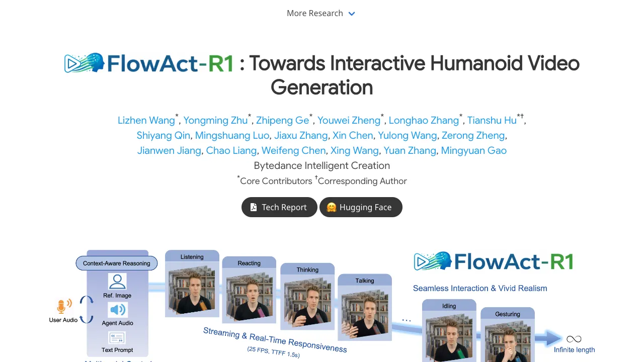 FlowAct-R1: Towards Interactive Humanoid Video Generation
