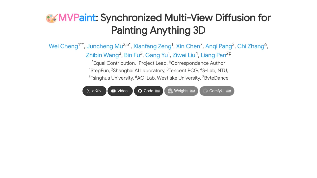 Painting Anything 3D: How MVPaint Revolutionizes Texturing with Synchronized Diffusion