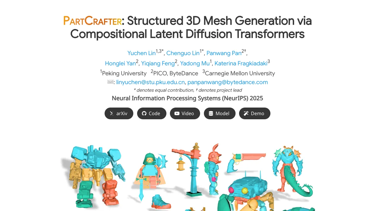 PartCrafter: Redefining the Future of Structured 3D Mesh Generation