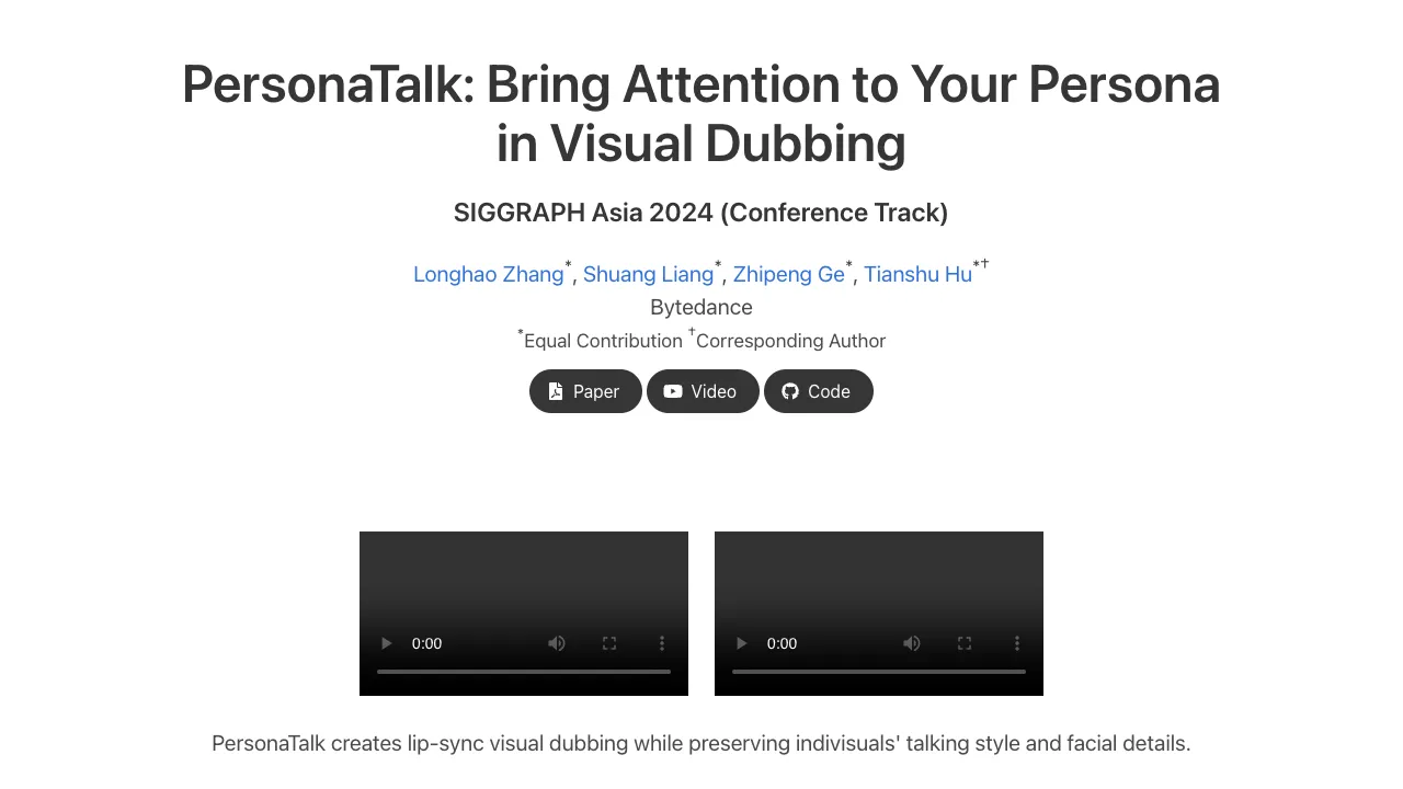 PersonaTalk: Bring Attention to Your Persona in Visual Dubbing
