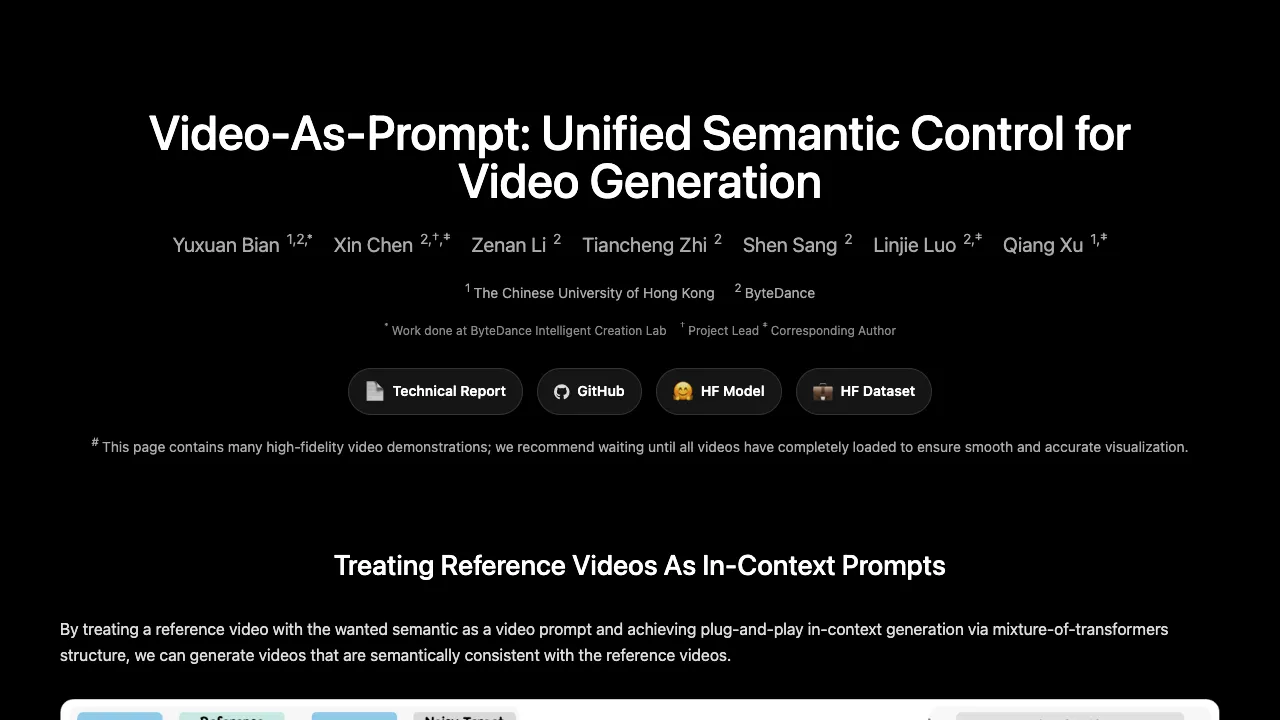 Video-As-Prompt: Unified Semantic Control for Video Generation